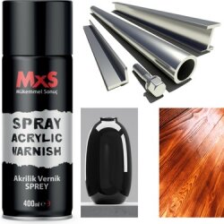 MXS Isıya Dayanıklı Sprey Siyah Boya 12X0,400ML - MXS Marka