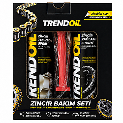 TRENDOIL ZİNCİR BAKIM SETİ 10 Adet (Yağlama & Temizleme & Temizleme Fırçası) - Trendoil