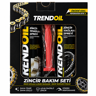 TRENDOIL ZİNCİR BAKIM SETİ 10 Adet (Yağlama & Temizleme & Temizleme Fırçası) - 1